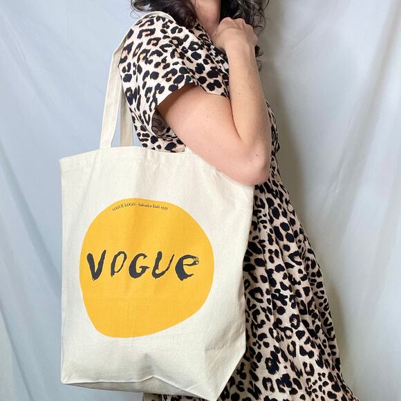 Vogue Magazine Salvador Dali limited edition art reusable canvas cotton tote bag - Picture 11 of 15